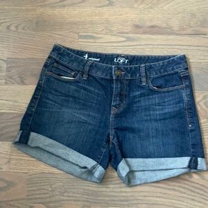Dark denim shorts